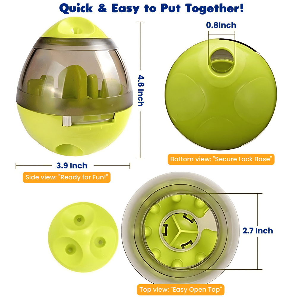 Interactive Treat Dispensing Tumbler Toy for Cats & Dogs - Yappyboo