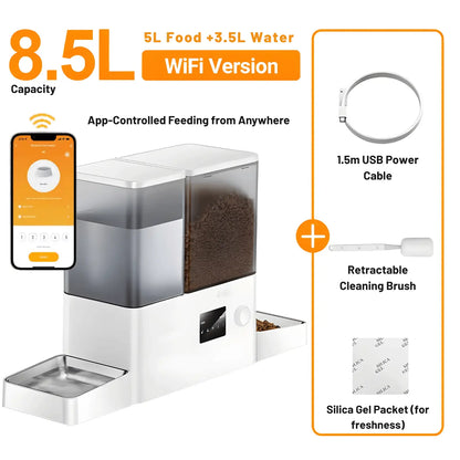 2 in 1 Automatic Pet Feeder with Water Fountain 8.5L