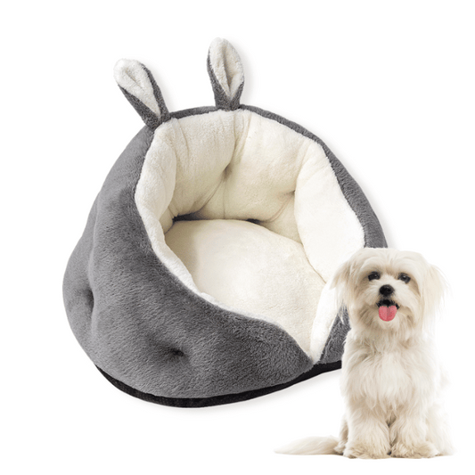 Bunny Ear Design Plush Pet Bed – Soft, Cozy, and Stylish for Cats & Small Dogs - Yappyboo