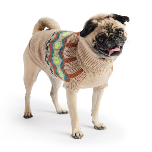 Vintage-Inspired Turtleneck Dog Sweater – Cozy & Stylish