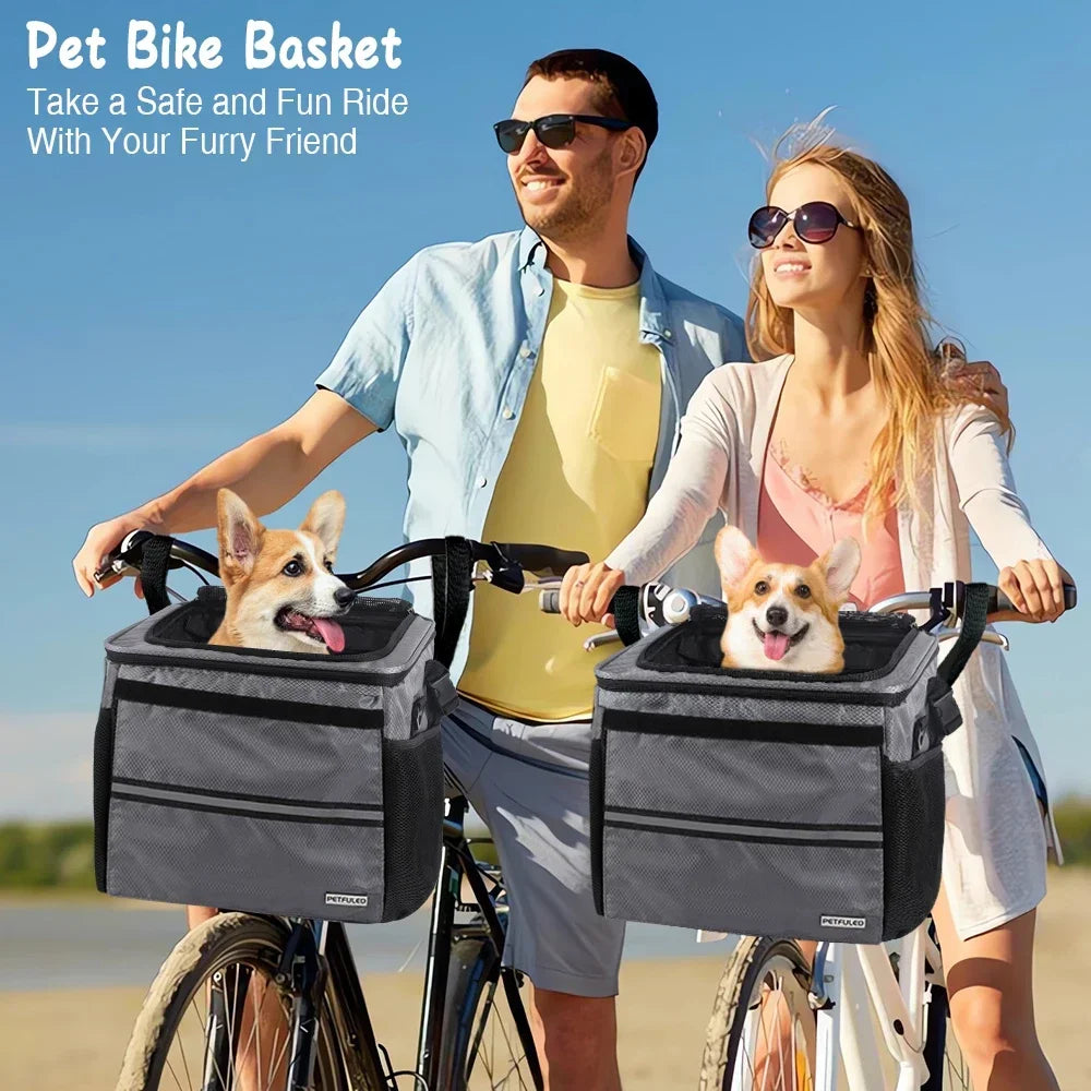 Pet-Friendly Dog Bike Basket