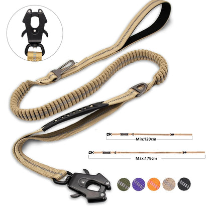 Shock Absorbing Pet Leashes with Car Seatbelt