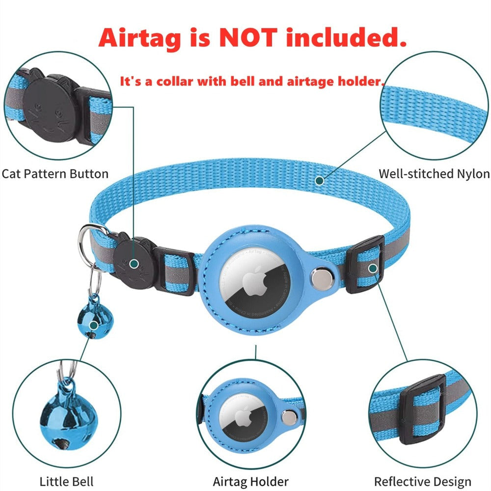 Reflective Airtag Case Collar for Cats and Dogs - Yappyboo