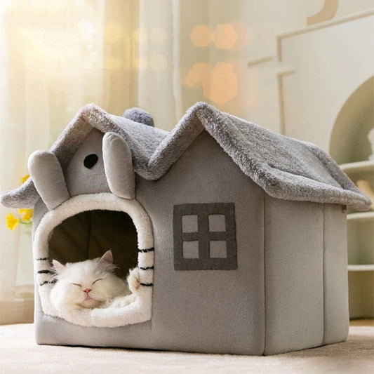 Cozy Plush Pet House – Comfortable and Insulated Shelter for Cats & Dogs - Yappyboo