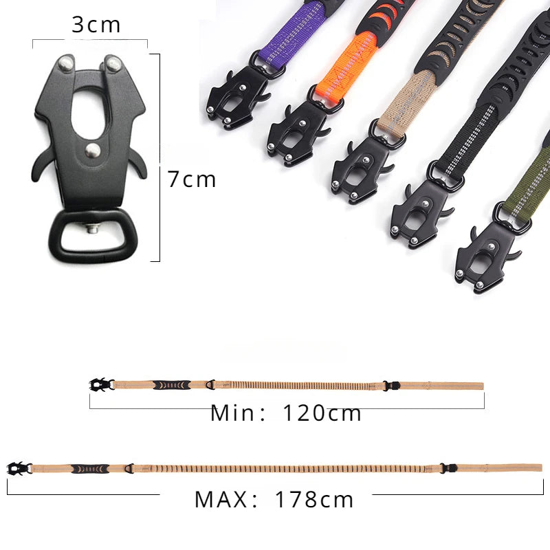 Shock Absorbing Pet Leashes with Car Seatbelt