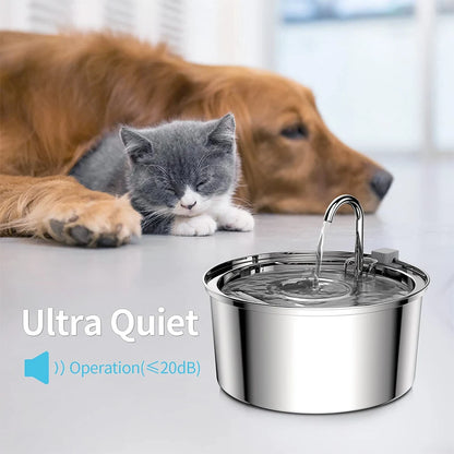 Quiet Stainless Pet Water Fountain