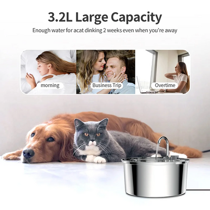 Quiet Stainless Pet Water Fountain