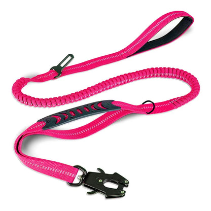 Shock Absorbing Pet Leashes with Car Seatbelt