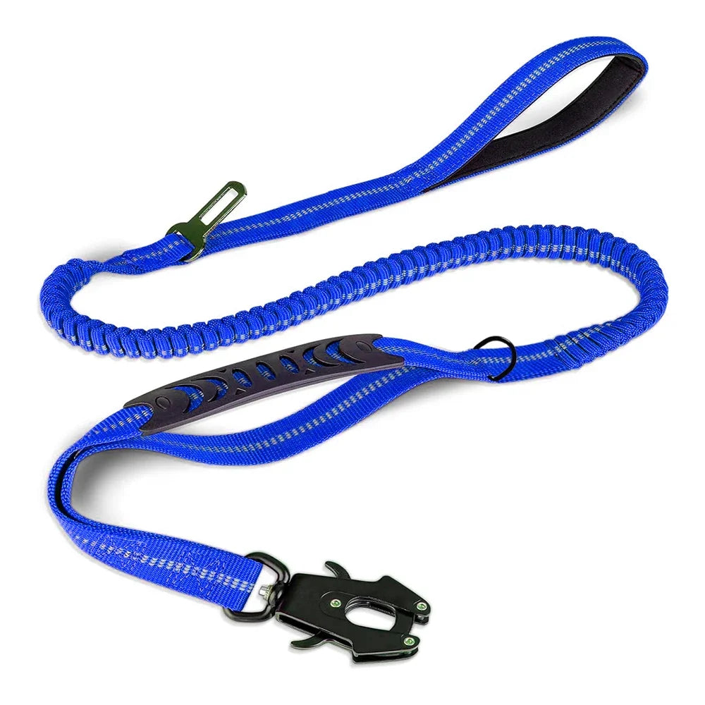 Shock Absorbing Pet Leashes with Car Seatbelt