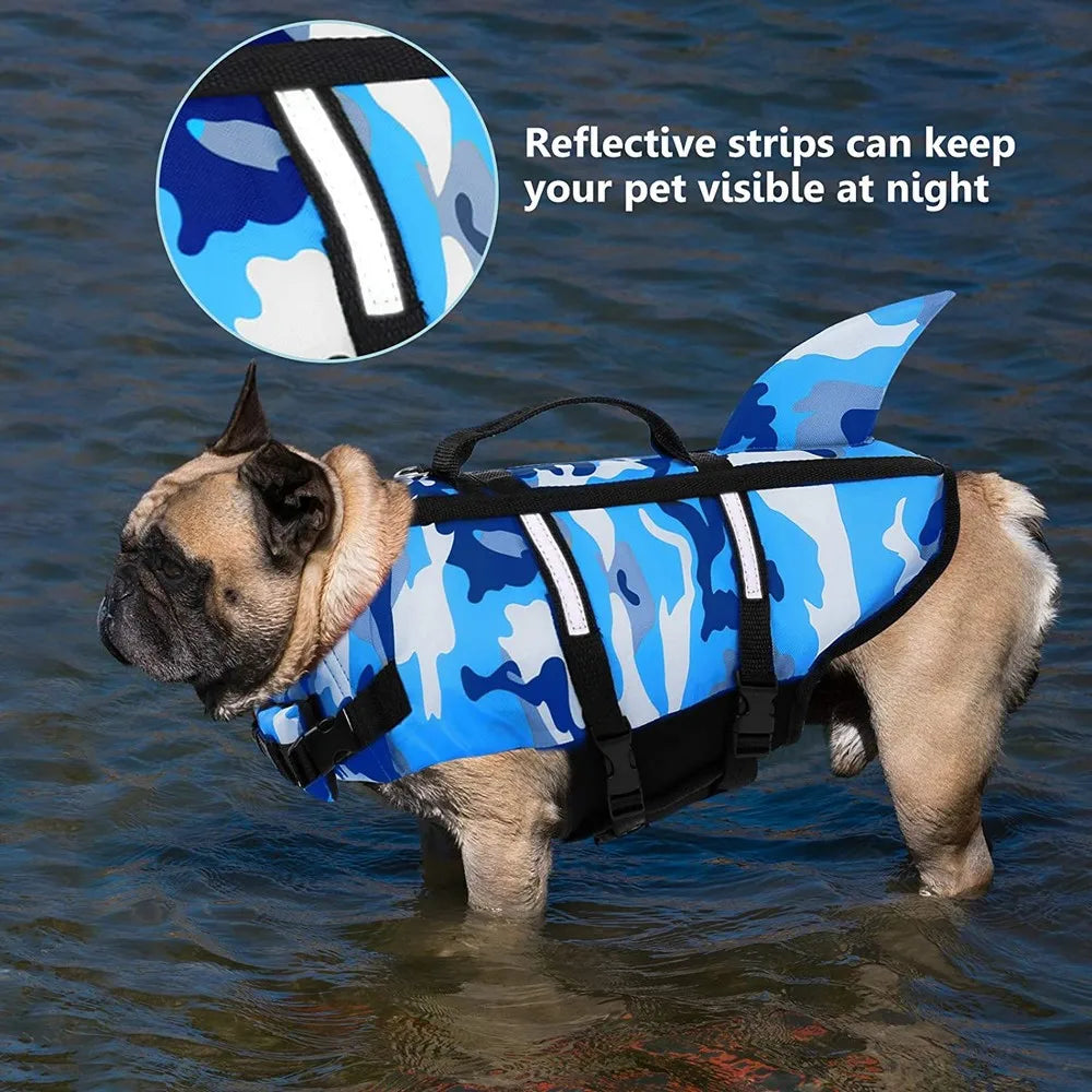 Shark Fin Dog Swim Vest - Yappyboo 