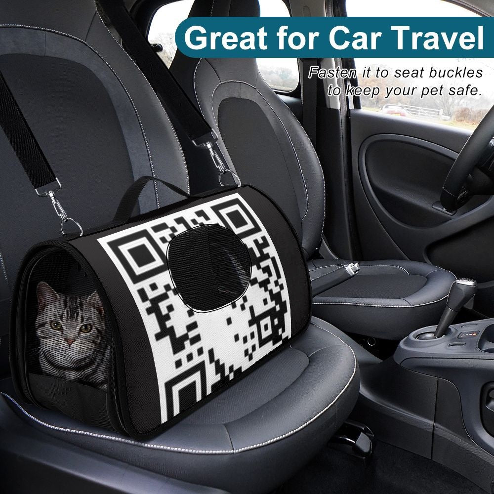 Pet Carrier Bag QR Code – Stylish and Functional Travel Companion