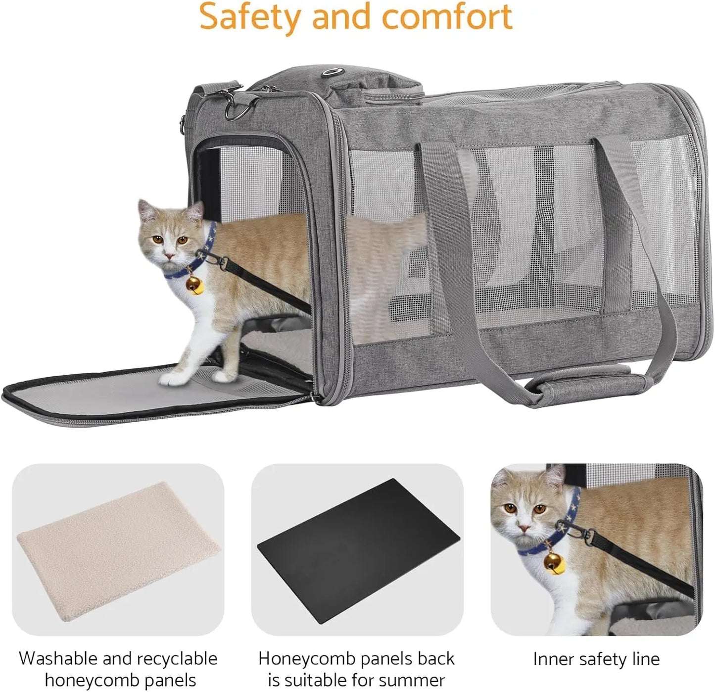 Airline-approved Pet carrier for Dogs and Cats