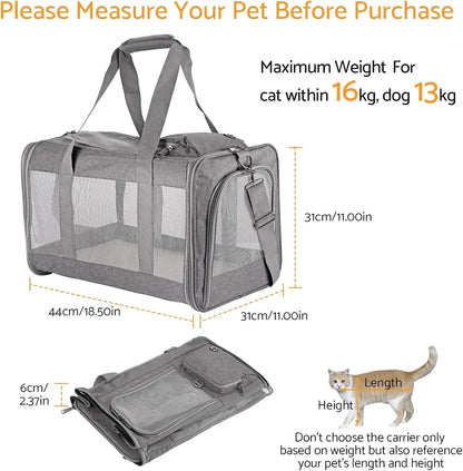 Airline-approved Pet carrier for Dogs and Cats
