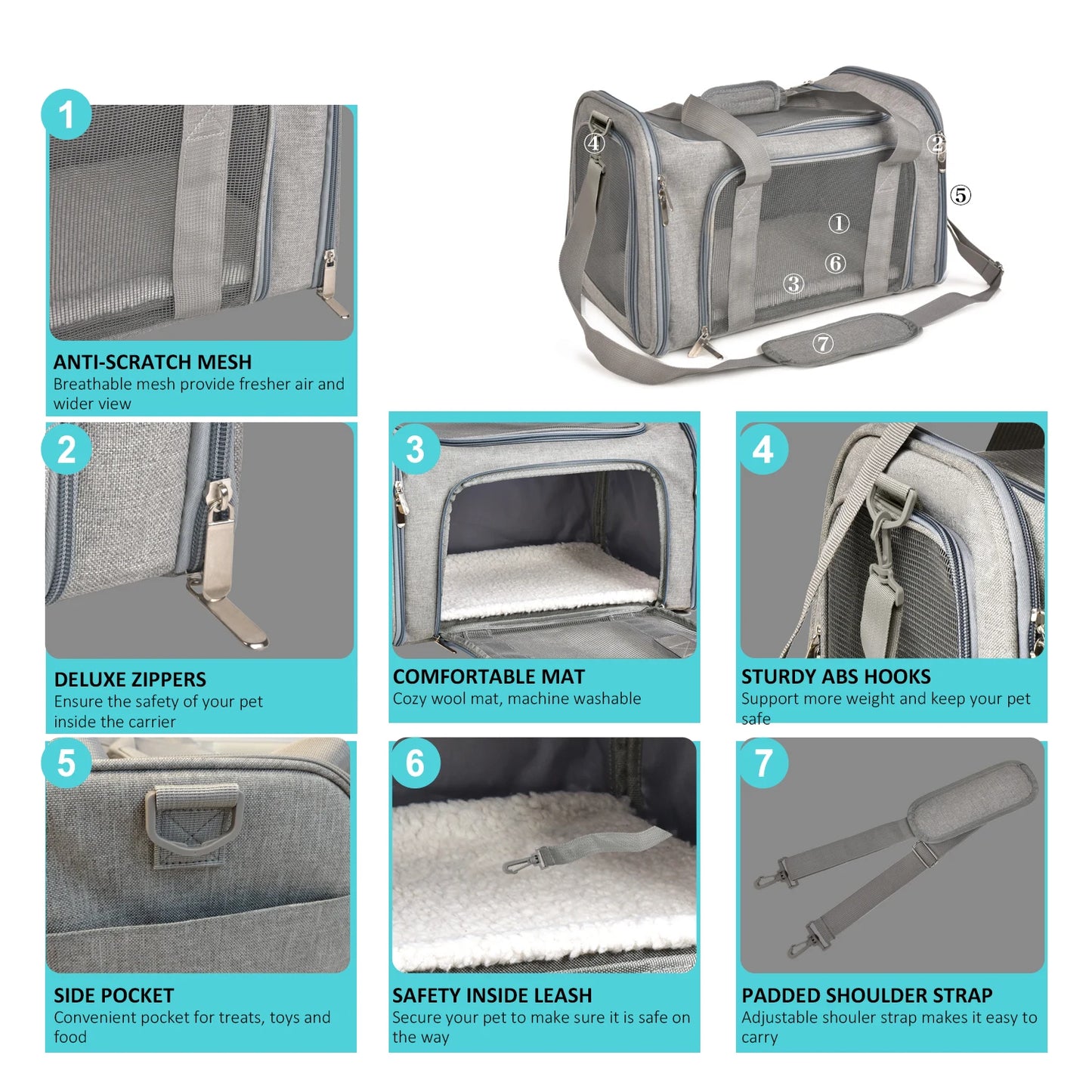Travel Pet Carriers for Cats and Puppies – Lightweight, Collapsible, and Airline Approved