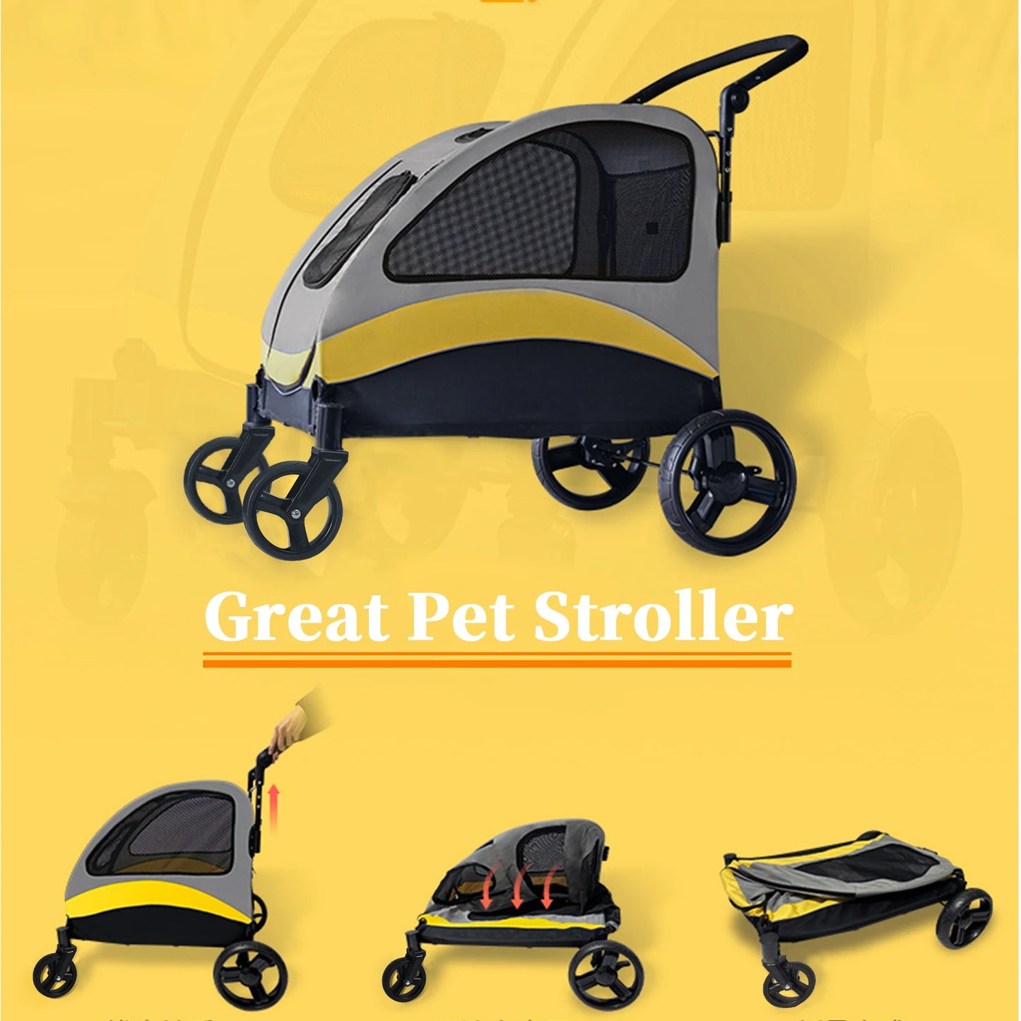 Easy-Roll Pet Adventure Stroller
