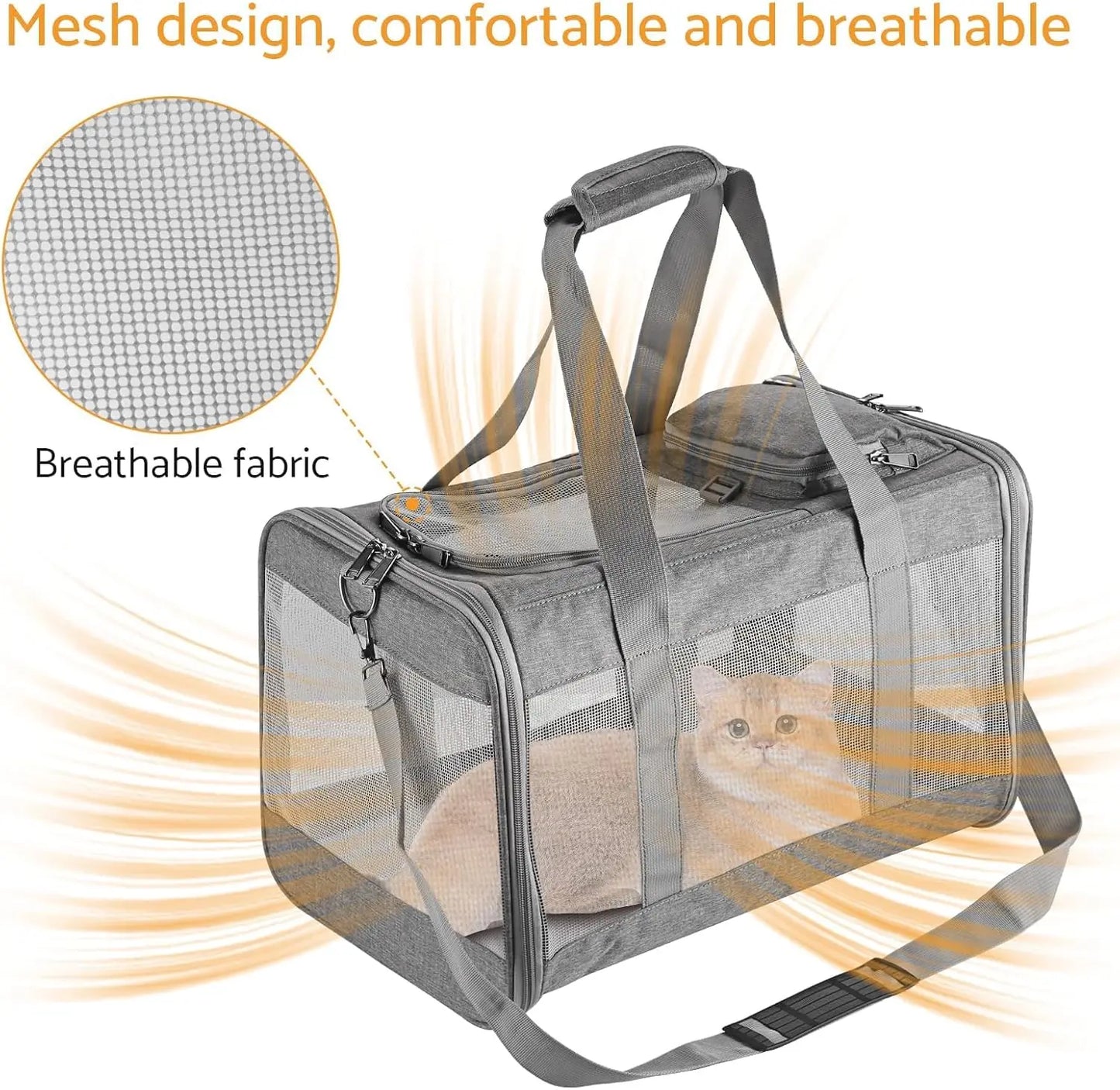 Airline-approved Pet carrier for Dogs and Cats