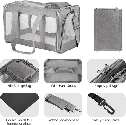 Airline-approved Pet carrier for Dogs and Cats