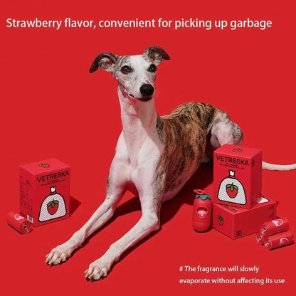 Pet-Friendly Strawberry Waste Bags - Yappyboo 