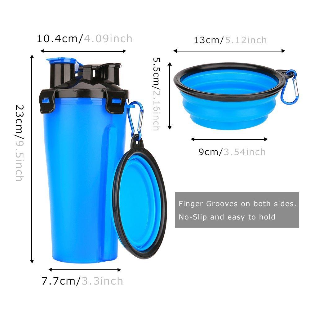 2-in-1 Water Bottle and Food Container with Travel Bowl - Yappyboo